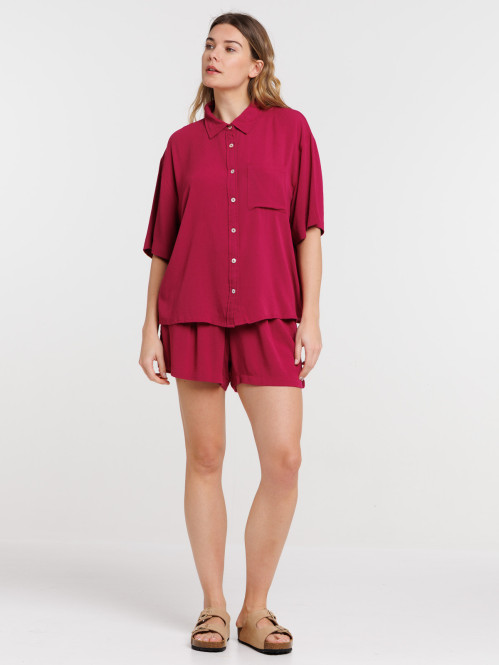 Pyjashort femme coloris plum