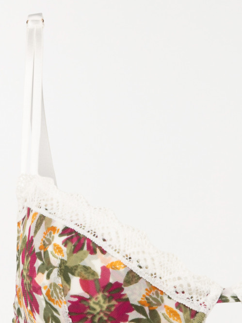Bustier motif floral femme...