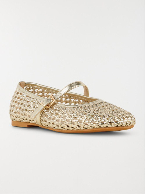 Ballerines dorées plates femme (36-41) Ballerines dorées plates femme (36-41)