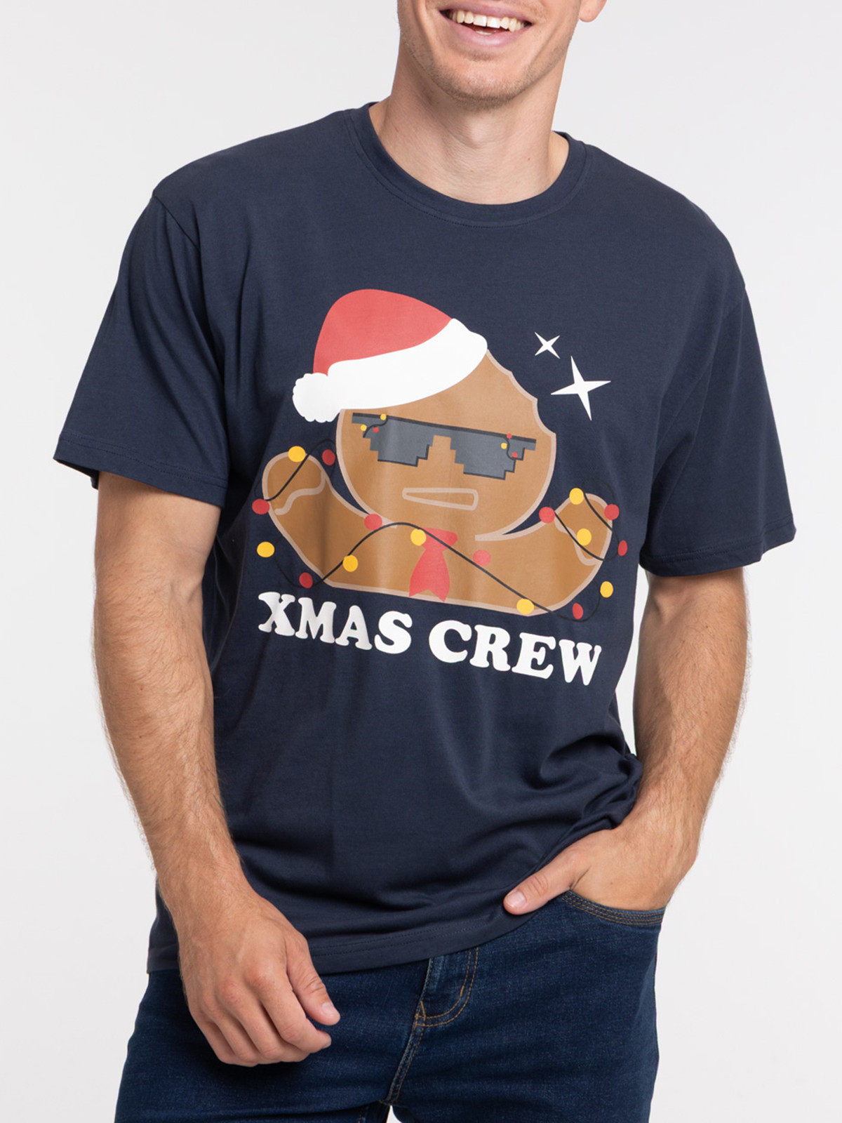 T-shirt de Noël marine homme