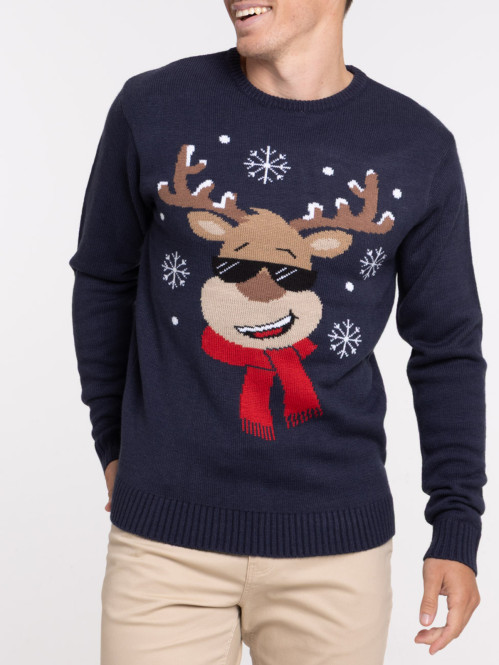 Pull renne de noël homme
