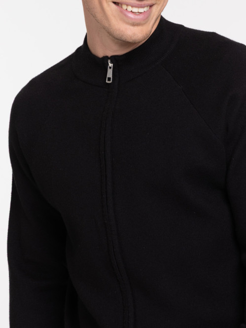 Gilet sweat zippé noir homme