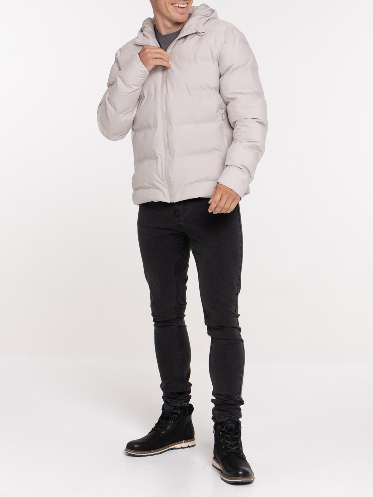 Blouson à capuche coloris mist homme