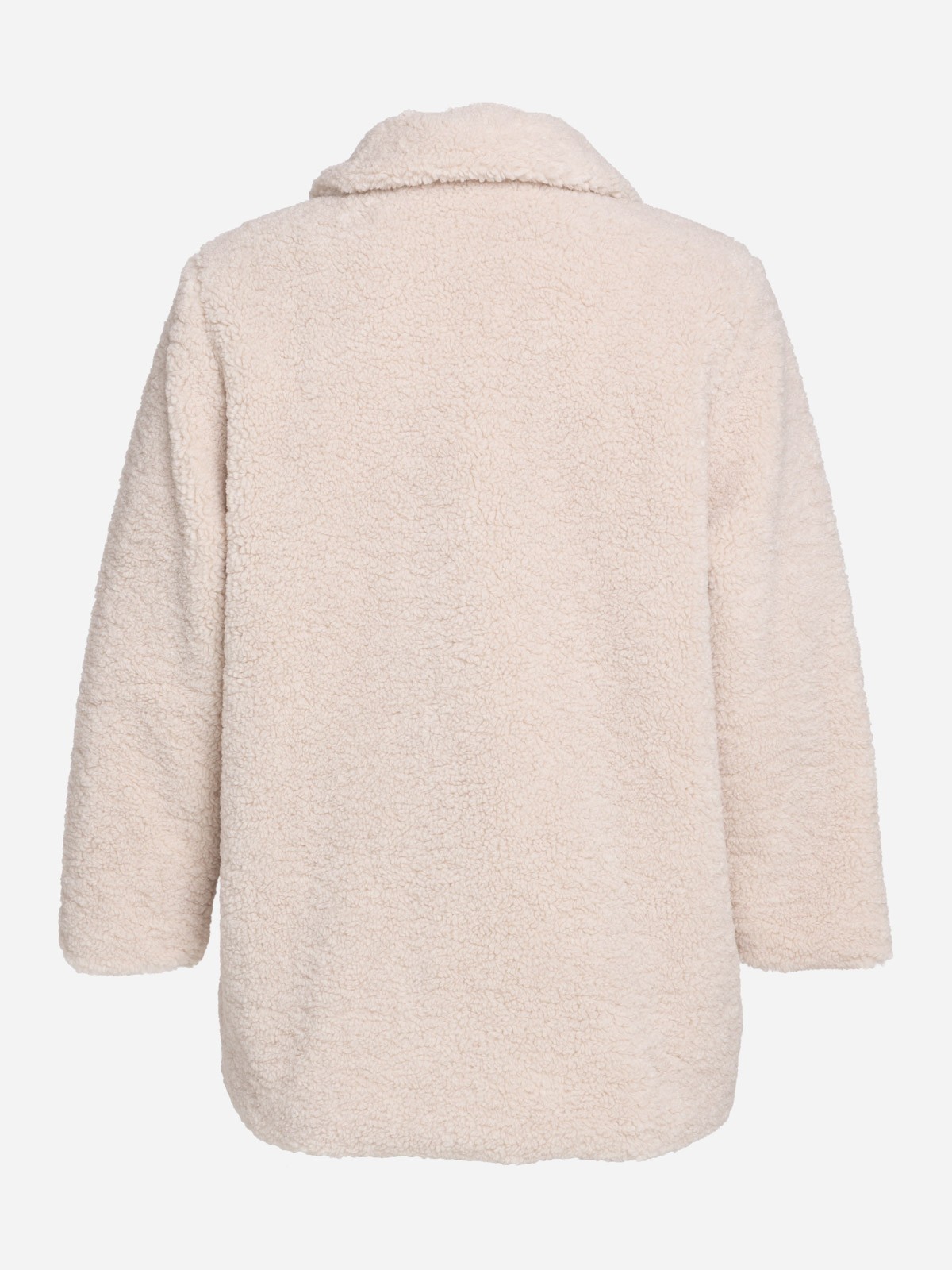 Manteau sherpa écru grande taille femme Manteau sherpa écru grande taille femme