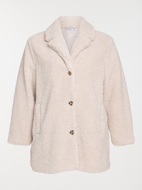 Manteau sherpa écru grande...
