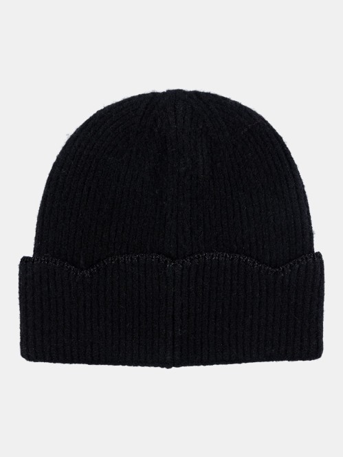 Bonnet en tricot noir femme