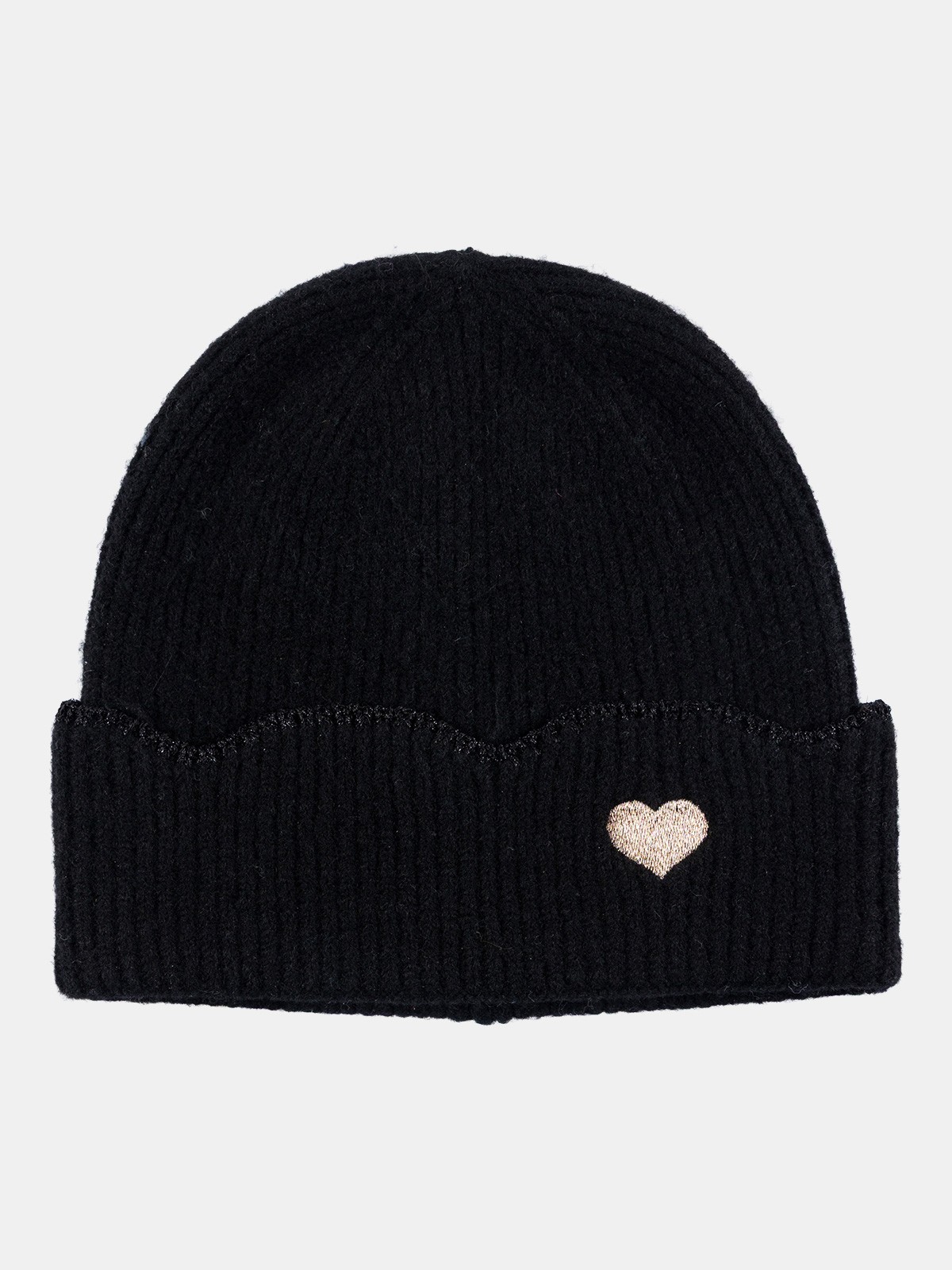 Bonnet en tricot noir femme