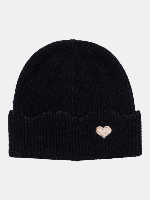 Bonnet en tricot noir femme