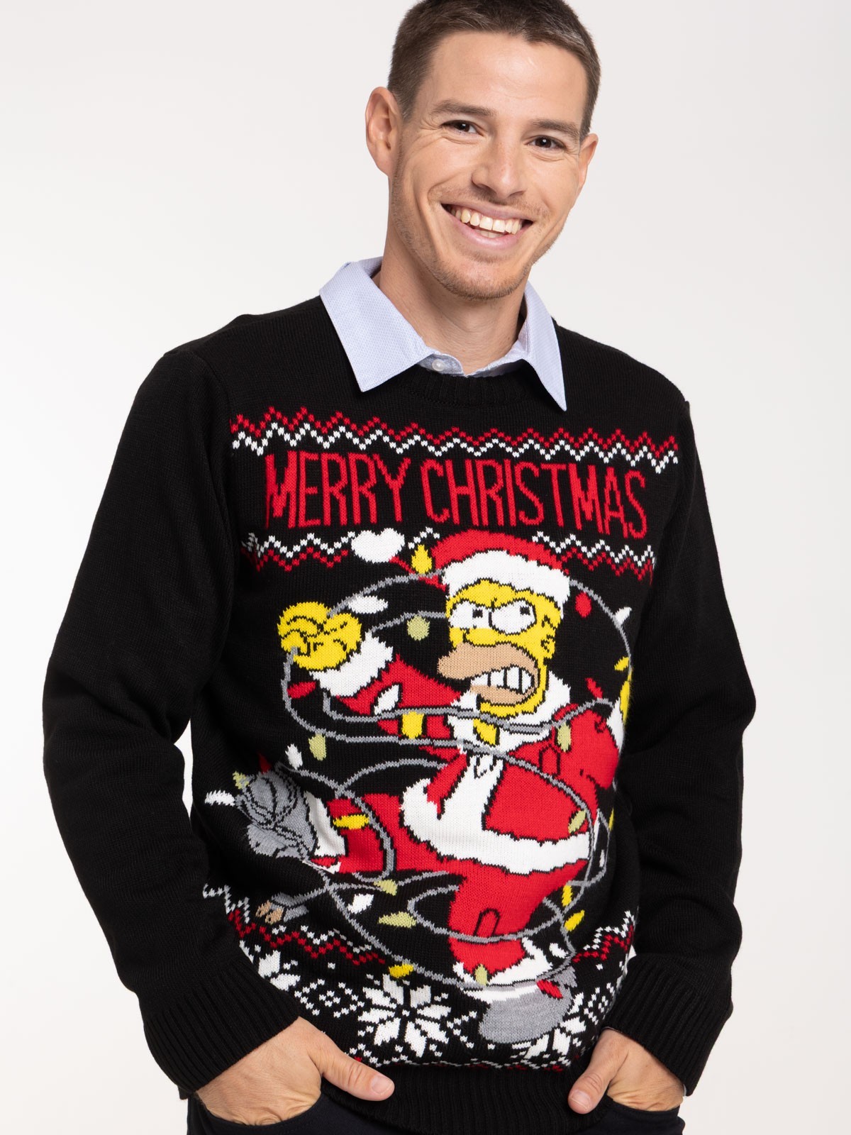 Pull de Noël Homer Simpson homme