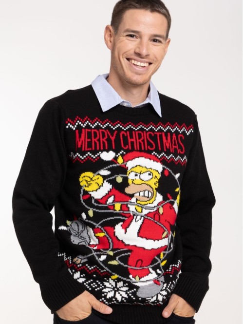 Pull de Noël Homer Simpson...