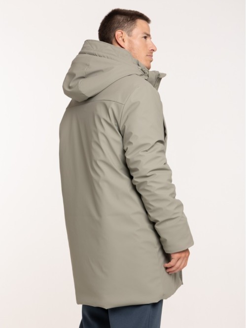 Parka à capuche kaki homme