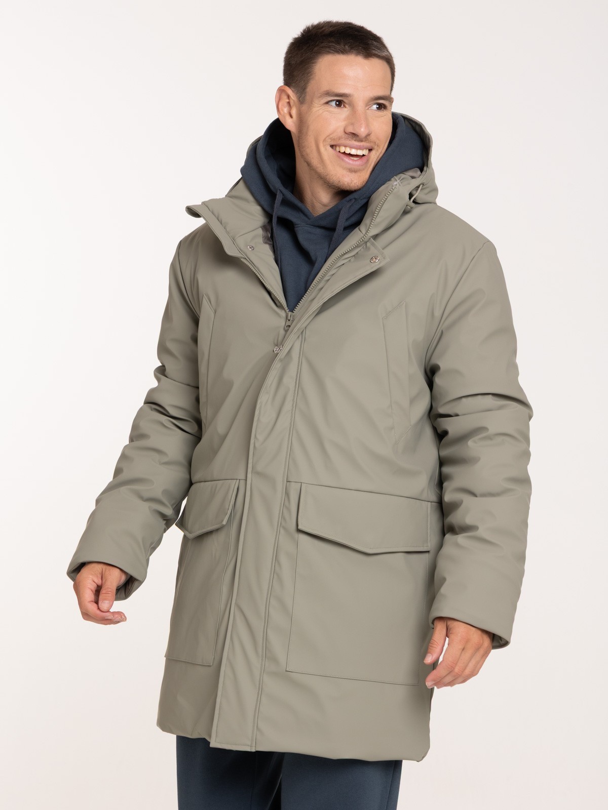 Parka à capuche kaki homme Parka à capuche kaki homme