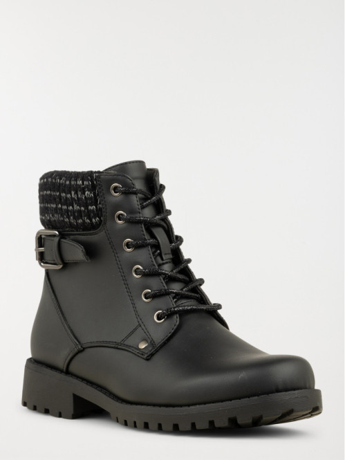 Bottines col contrasté femme (36-41) Bottines col contrasté femme (36-41)