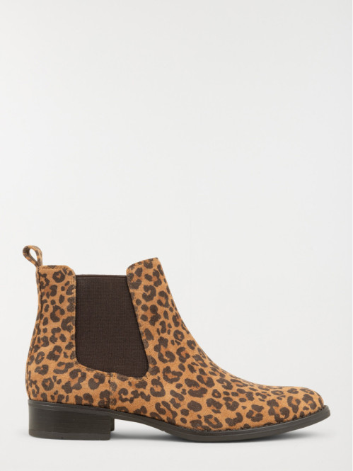 Bottines motif léopard femme (36-41)