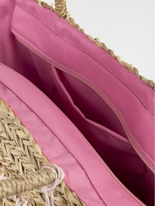Panier de plage en paille femme Panier de plage en paille femme