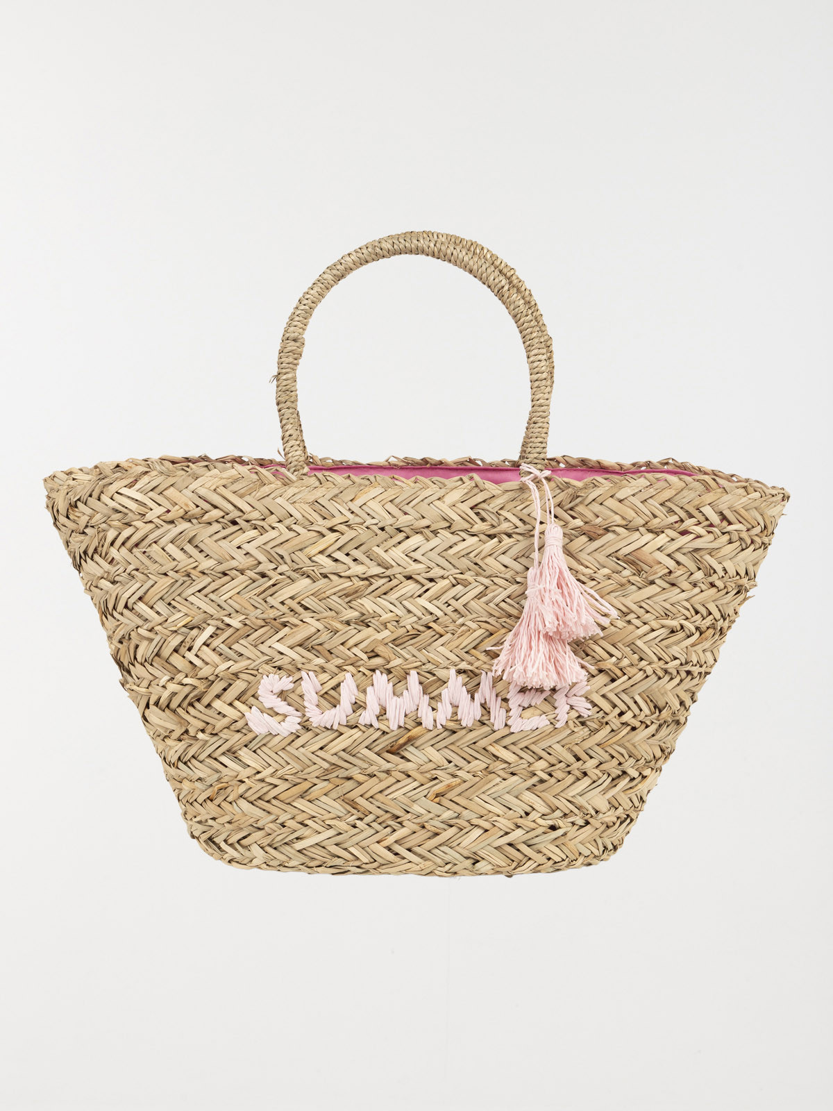 Panier de plage en paille femme