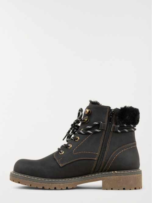Bottines col fourré noir femme (36-41) Bottines col fourré noir femme (36-41)
