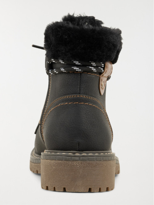 Bottines col fourré noir femme (36-41) Bottines col fourré noir femme (36-41)