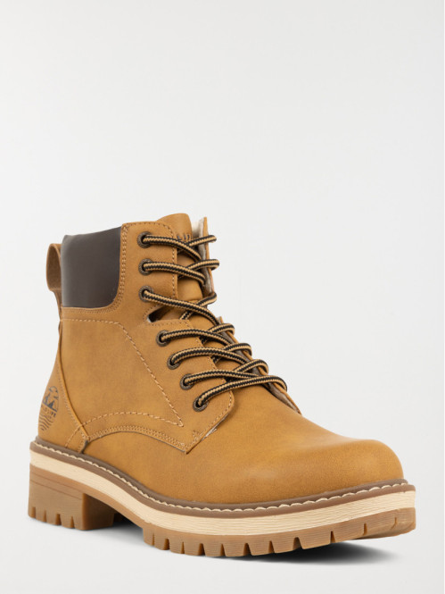 Bottines à lacet curry...