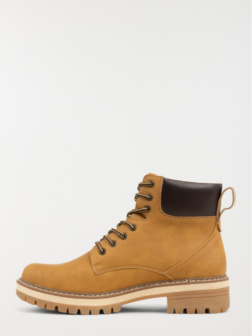 Bottines à lacet curry...