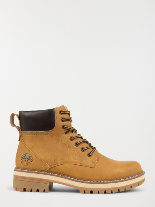 Bottines à lacet curry...