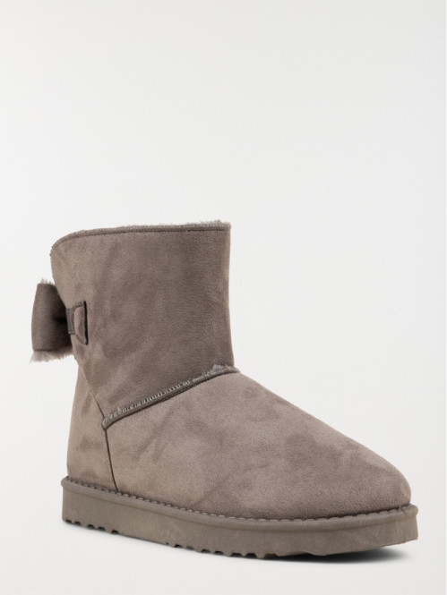 Bottines grises noeuds femme (36-41) Bottines grises noeuds femme (36-41)