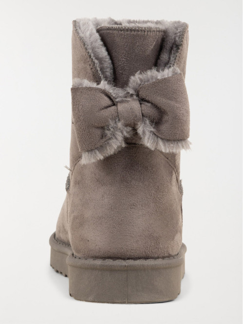 Bottines grises noeuds femme 36 41