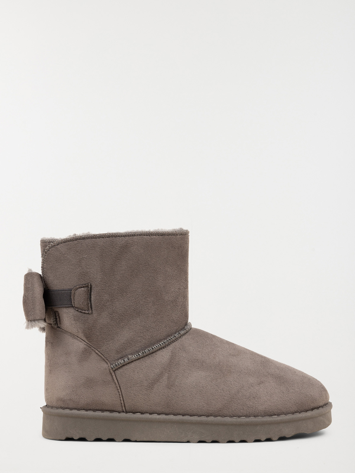 Bottines grises noeuds femme (36-41)