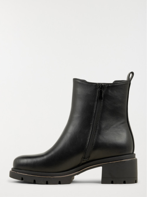 Bottines zippées à talon...