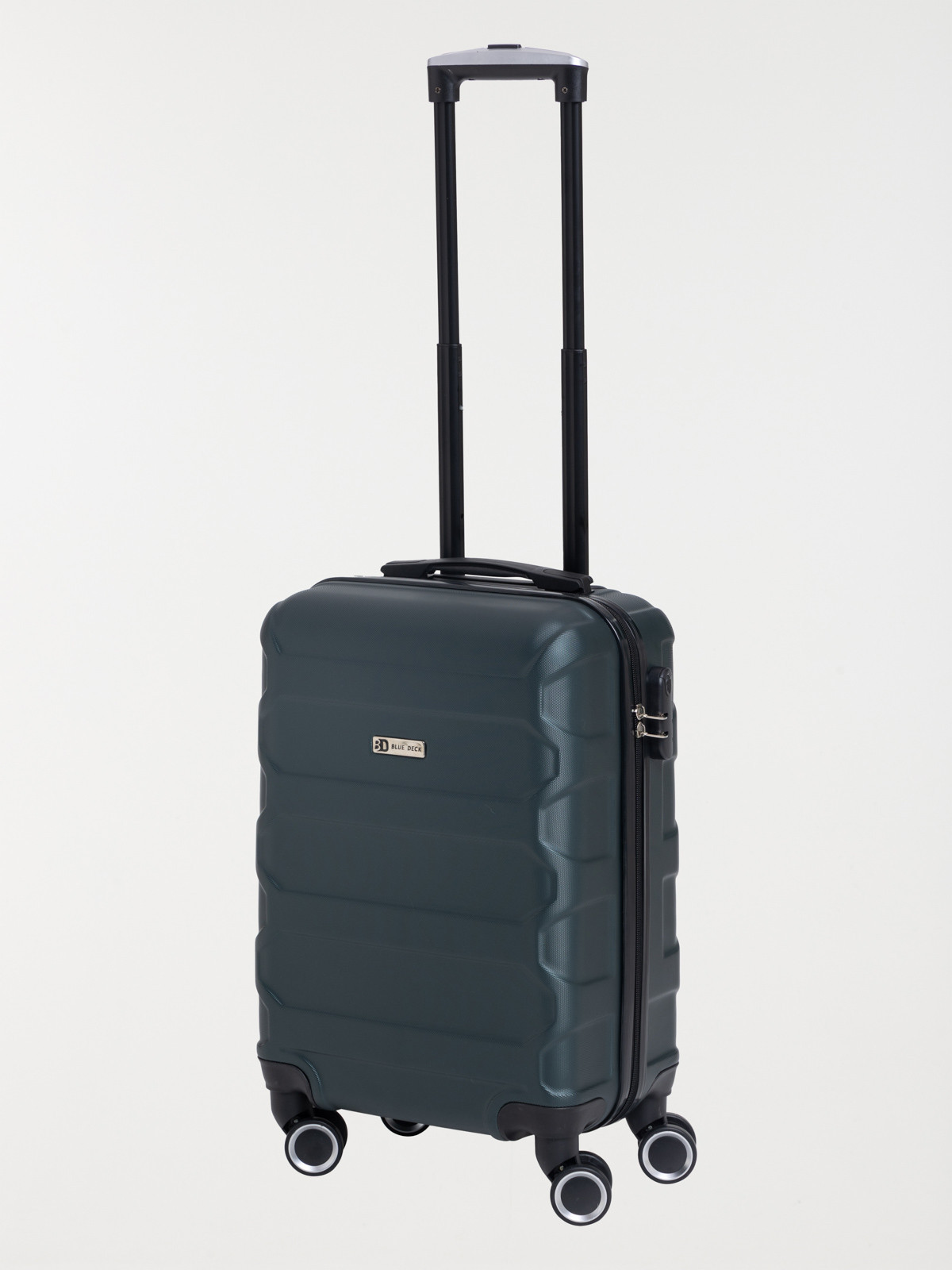 Valise rigide grise à roulettes 