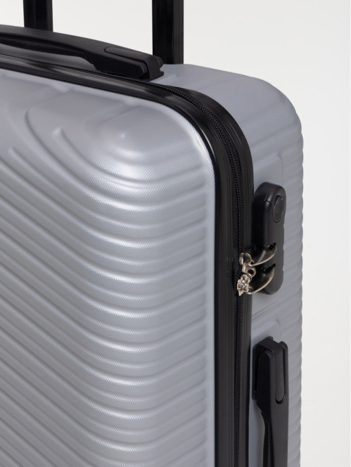 Valise rigide argentée 