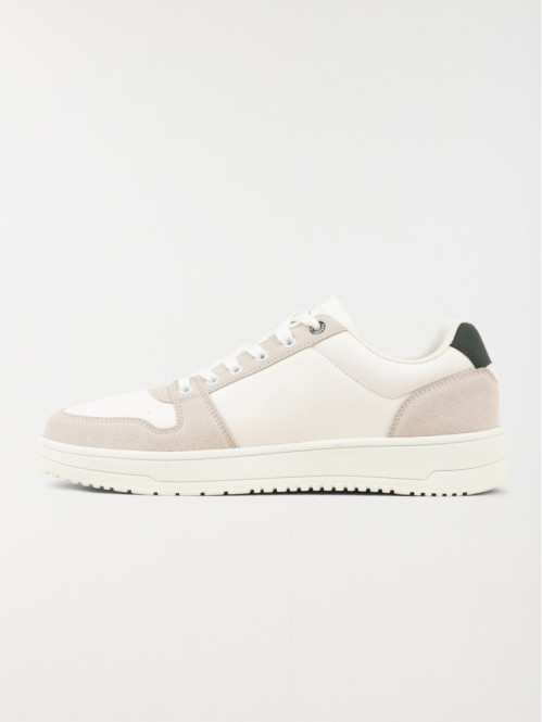 Baskets blanches lacets homme (40-46)