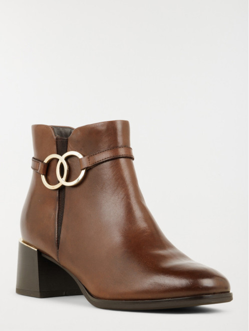 Bottines à talons marrons...