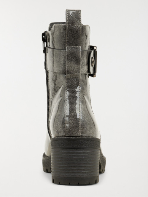 Bottine coloris gris métal femme (36-41) Bottine coloris gris métal femme (36-41)