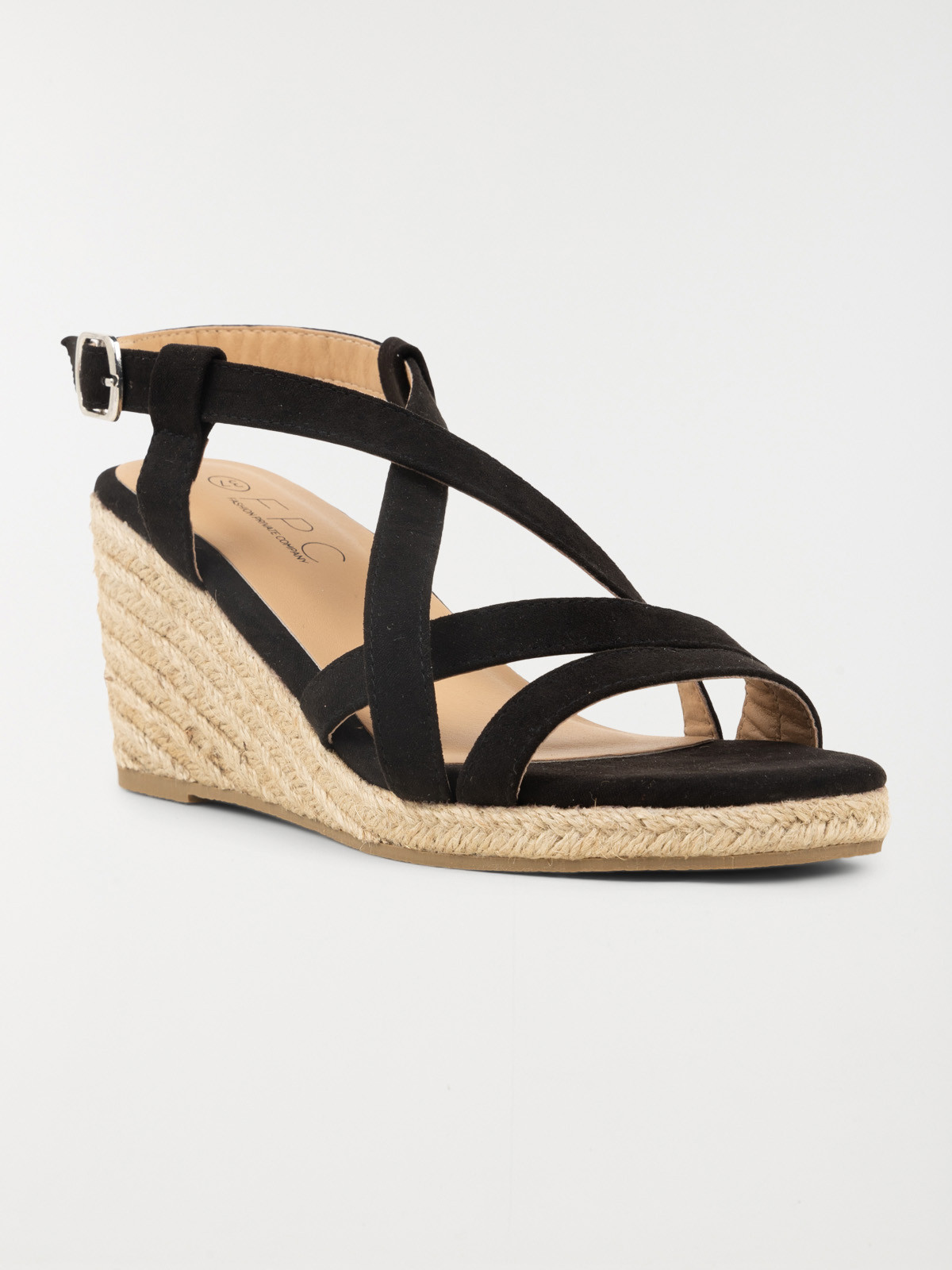 Sandales compensées noires femme (36-41)