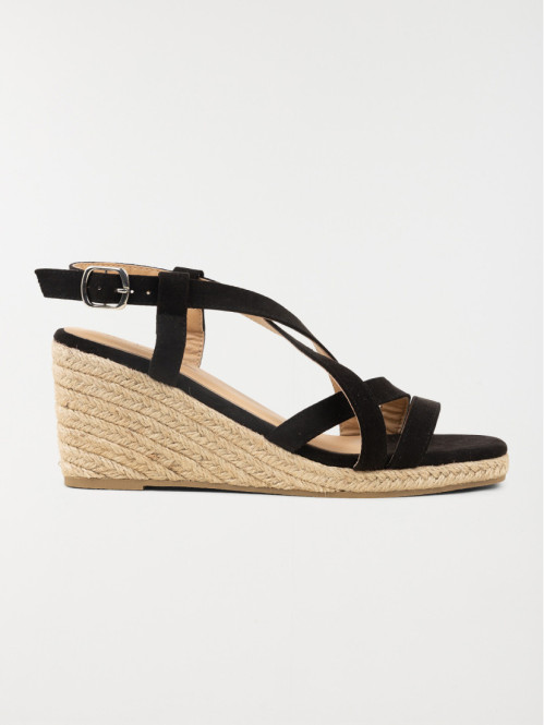 Sandales compensées noires...