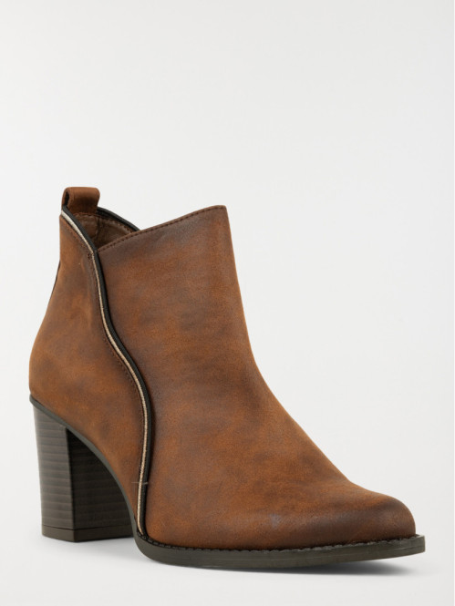 Bottines marrons à talon...