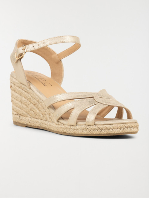 Sandale compensée dorée femme (36-41) Sandale compensée dorée femme (36-41)