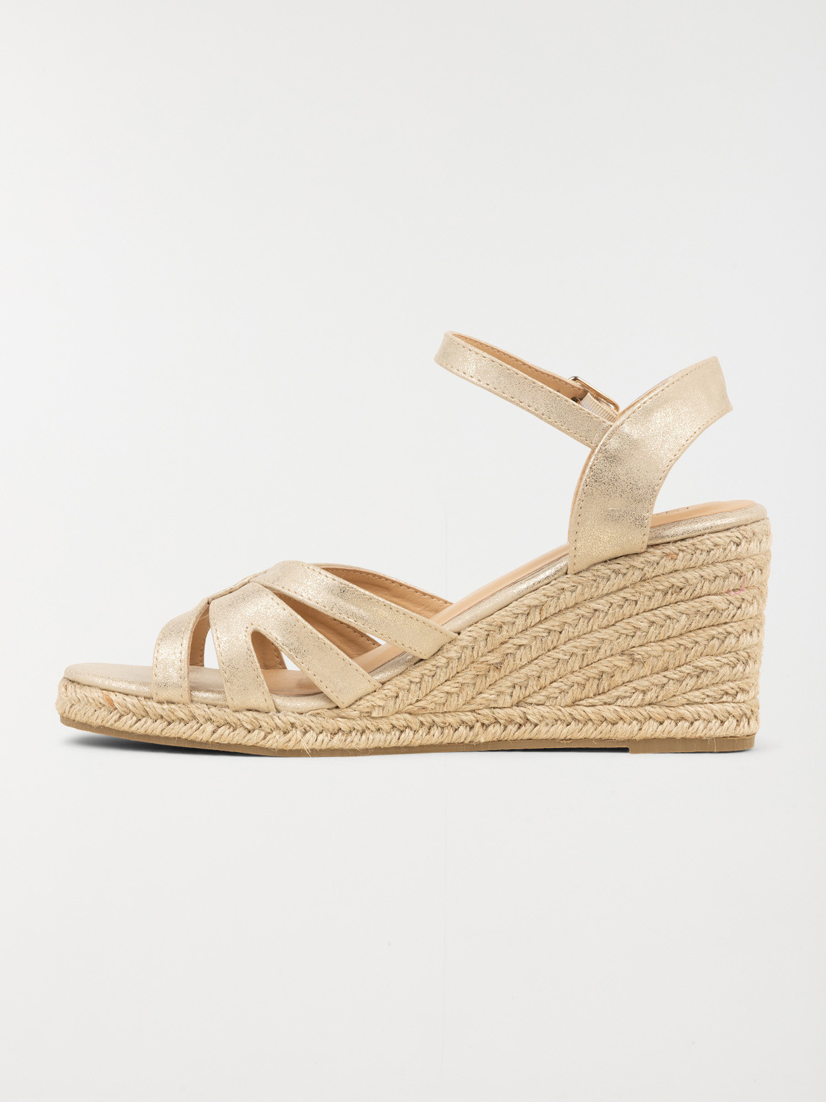 Sandale compensée dorée femme (36-41) Sandale compensée dorée femme (36-41)