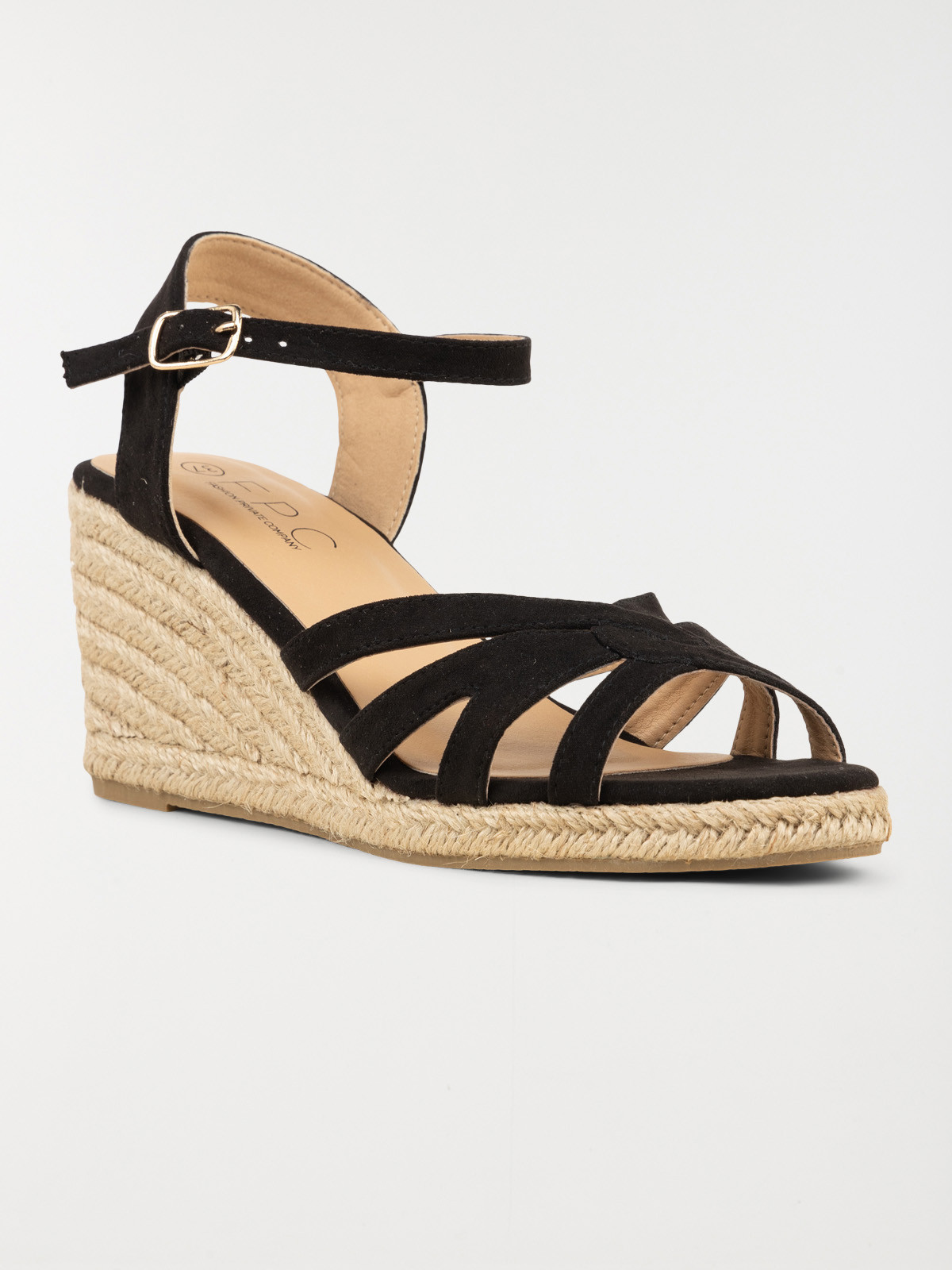 Sandale compensée femme noir (36-41)