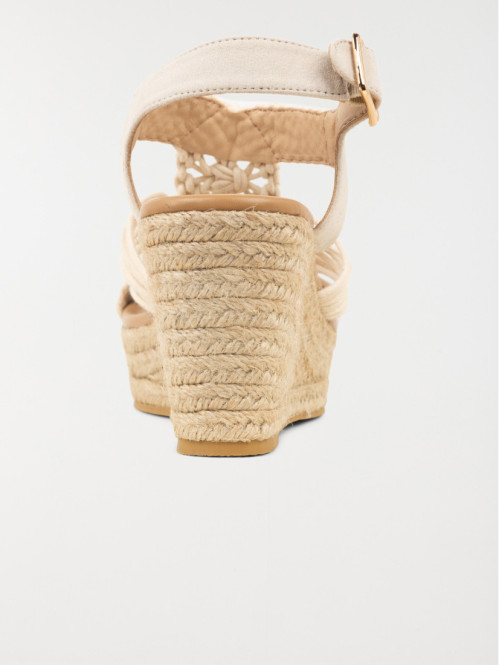 Sandale compensée macramé...