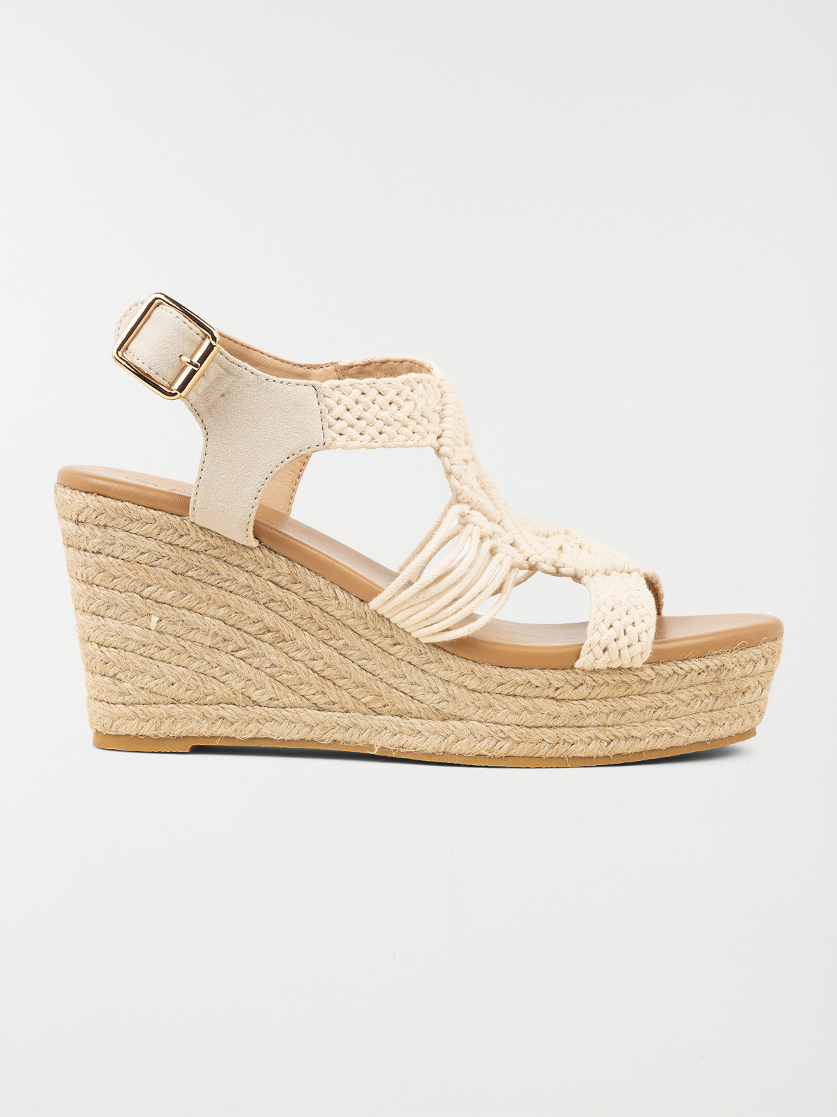Sandale compensée macramé femme (36-41)