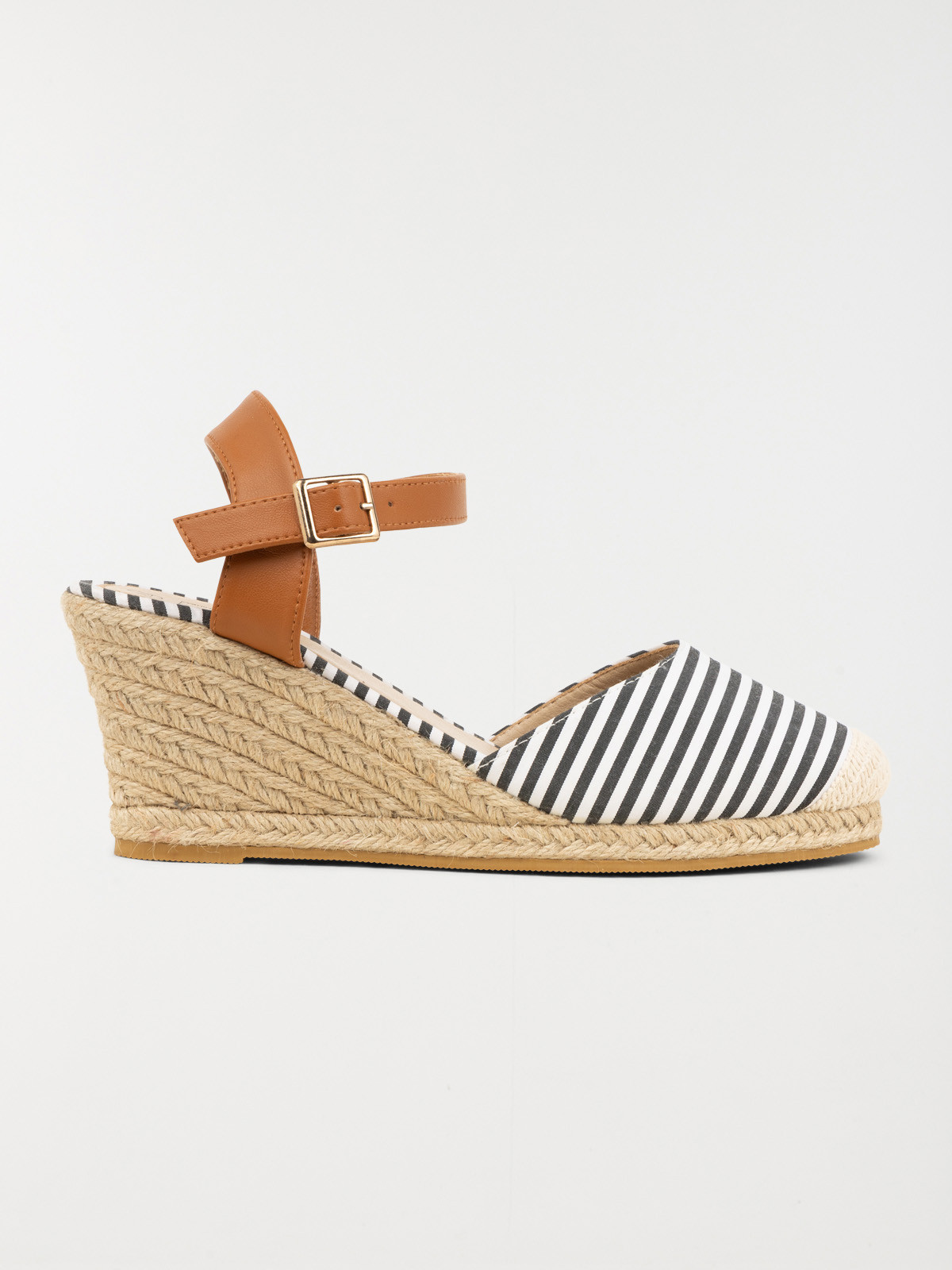 Sandale compensée rayée femme (36-41)