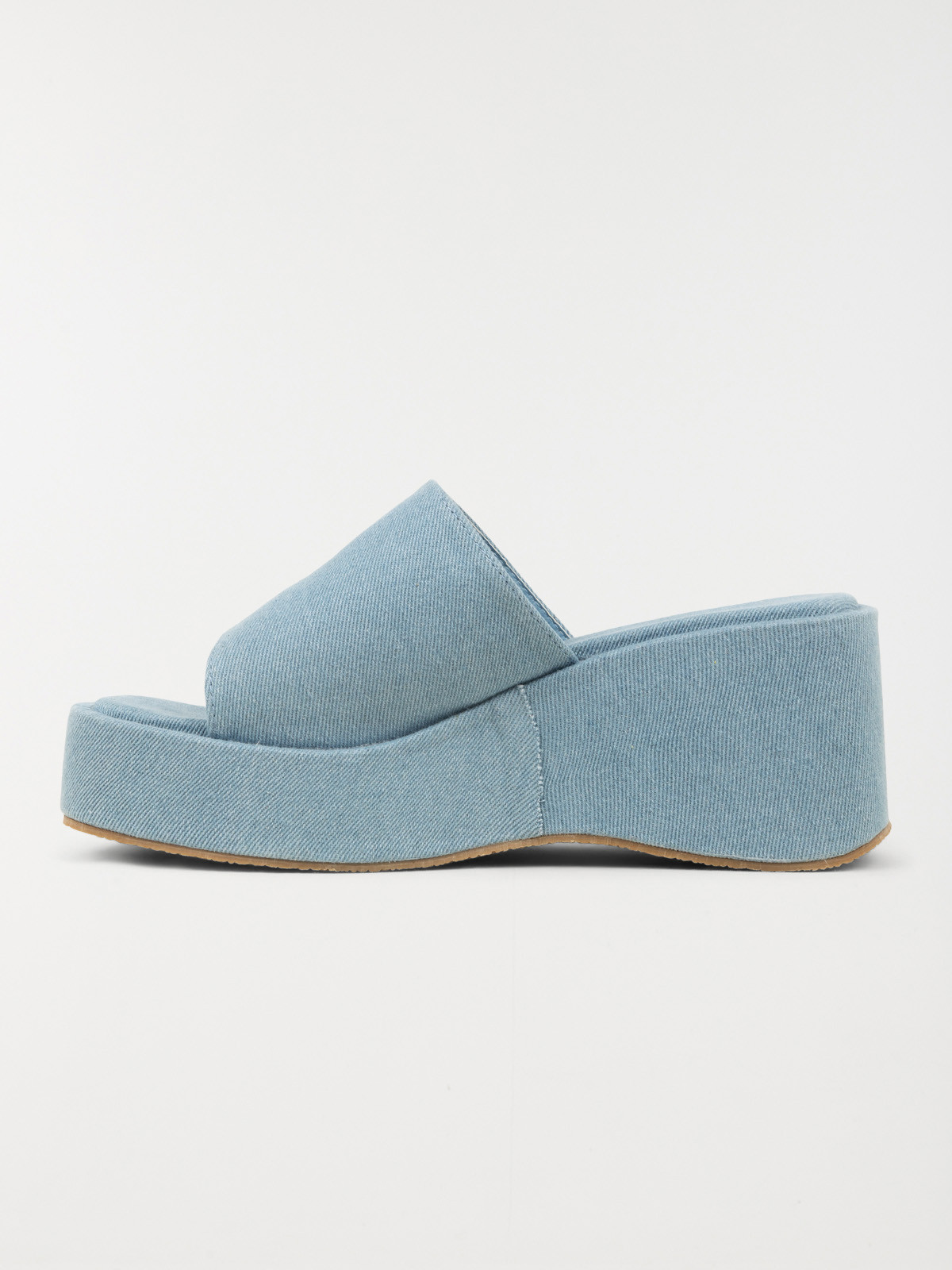 Mules compensées femme bleu jean (36-41) Mules compensées femme bleu jean (36-41)