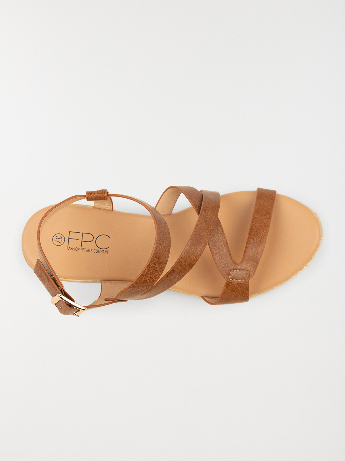 Sandales compensées camel femme (36-41)