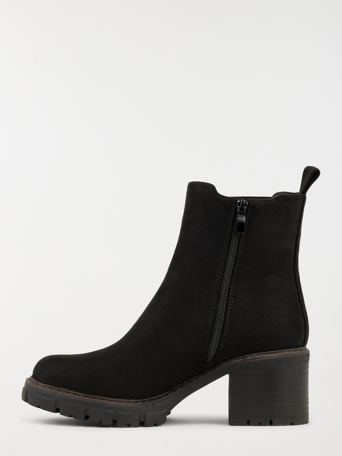 Bottines zippées à talon femme (36-41)