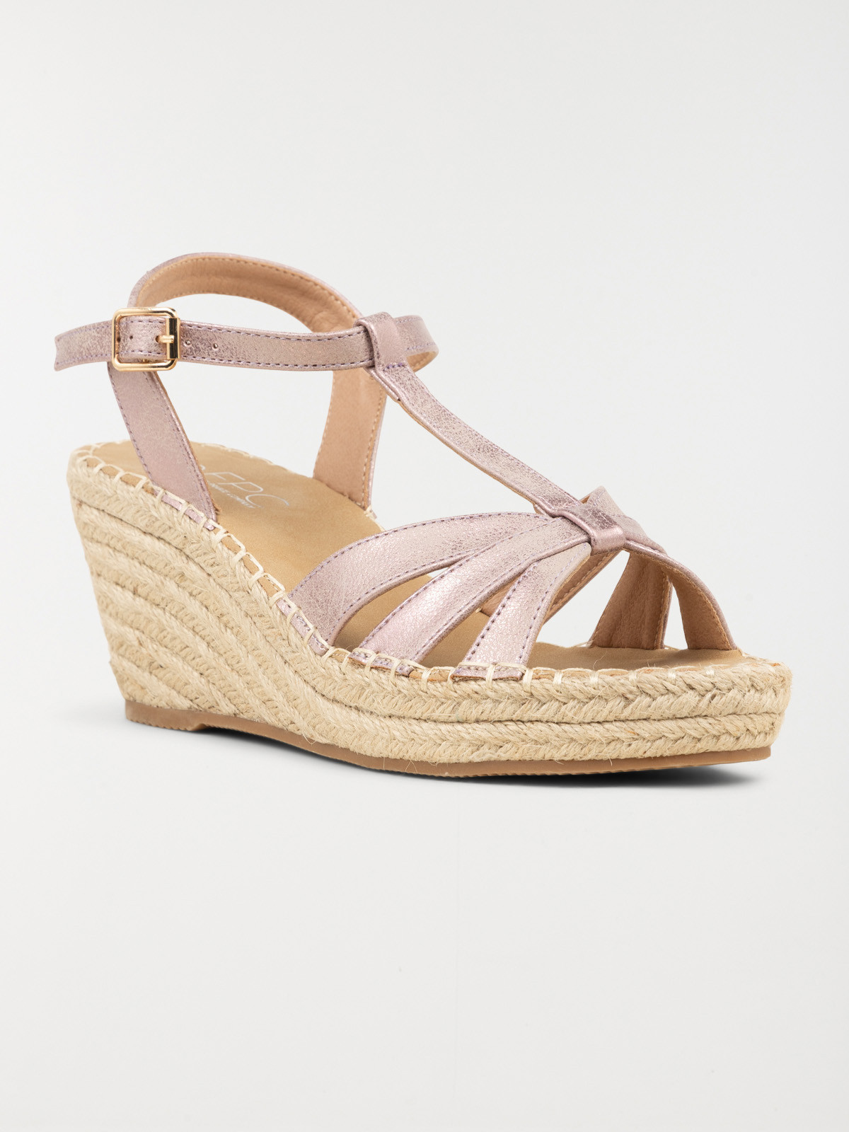 Sandales compensées rose femme (36-41) Sandales compensées rose femme (36-41)