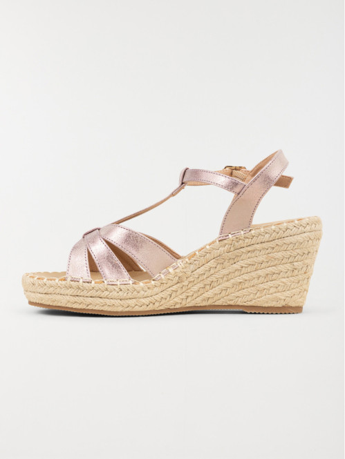 Sandales compensées rose femme (36-41) Sandales compensées rose femme (36-41)