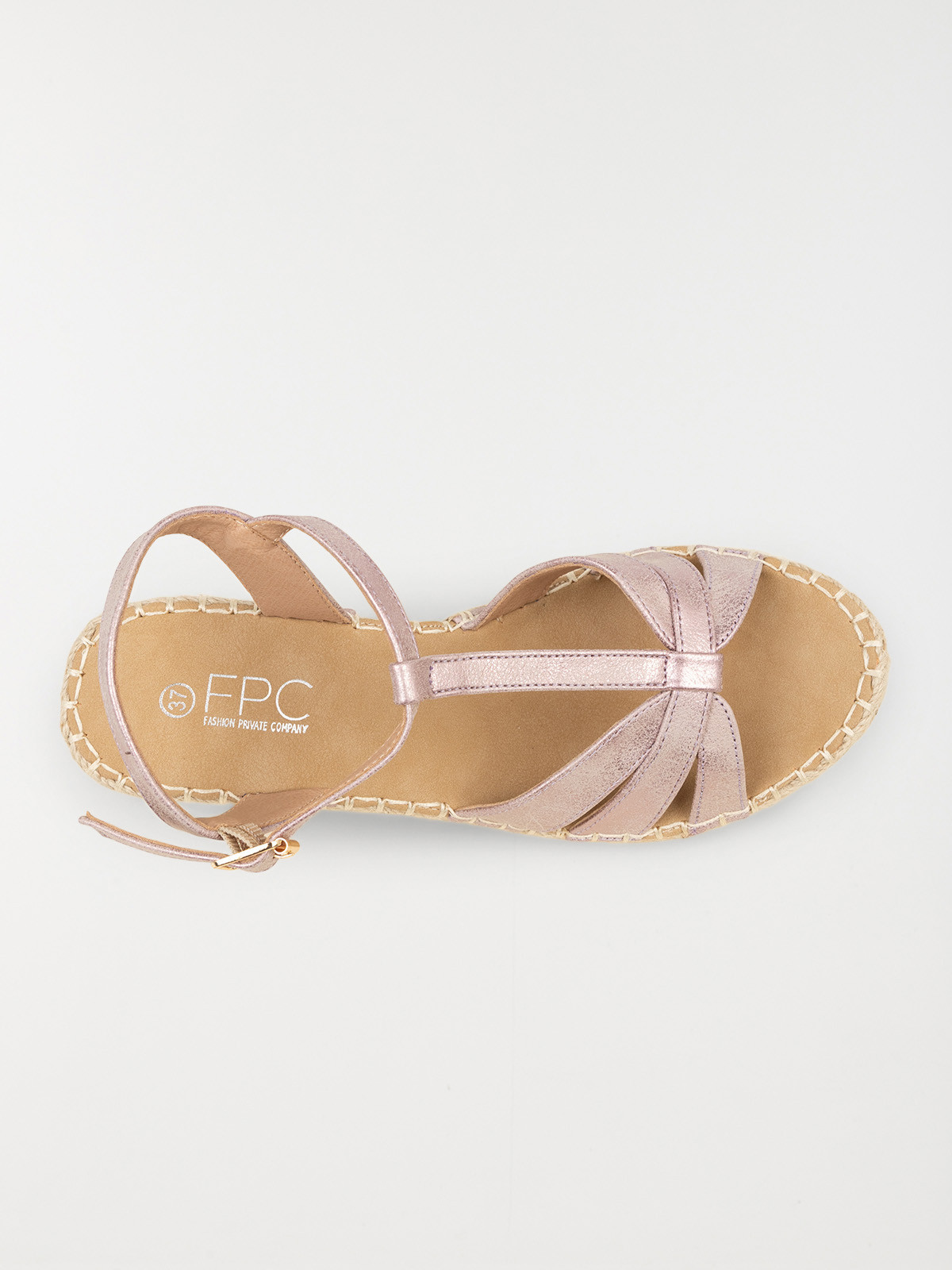 Sandales compensées rose femme (36-41) Sandales compensées rose femme (36-41)
