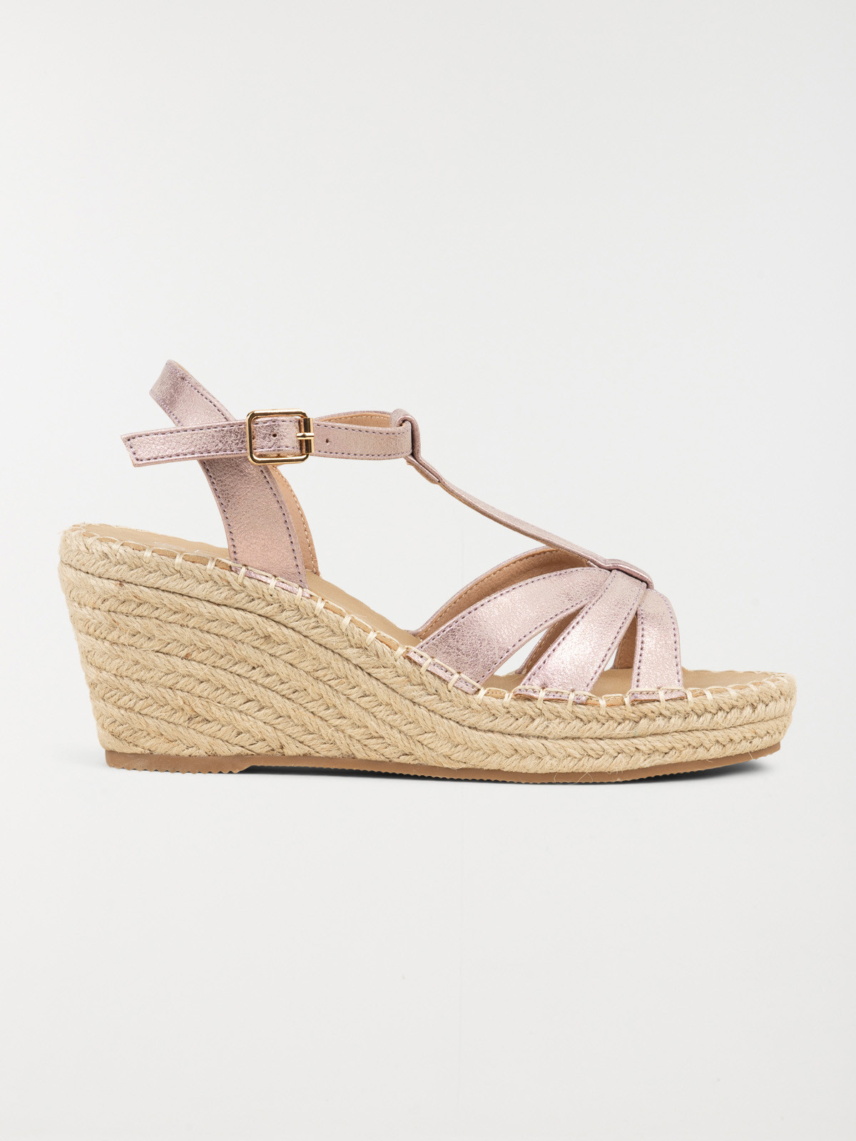 Sandales compensées rose femme (36-41)